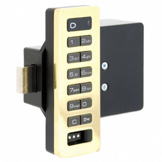 Shared Use Keypad Locks, Polished Brass Grainger