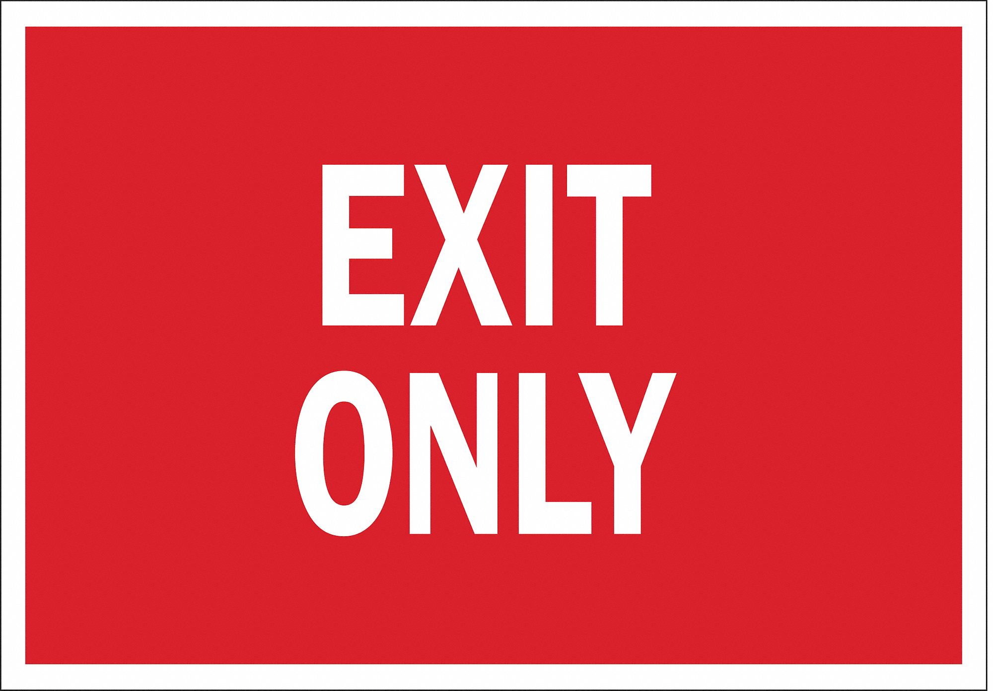 EXIT SIGN, ALUMINUM, 10 IN WIDTH, 7 IN HEIGHT, WITH MOUNTING HOLES, EXIT ONLY