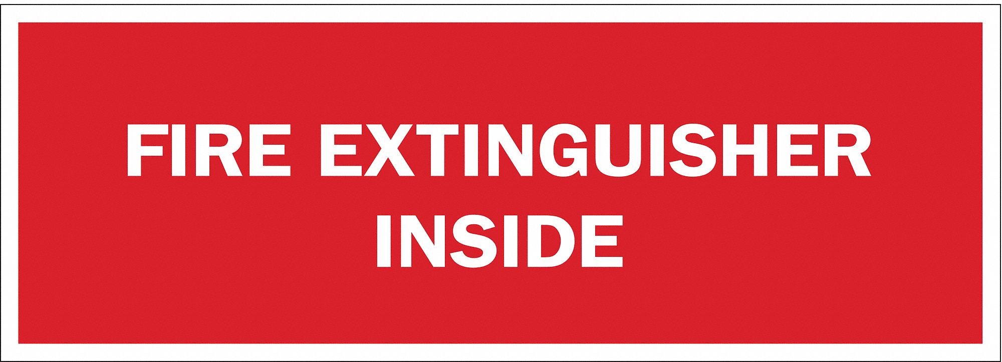 4GH77 - D3902 Fire Extinguisher Sign 5 x 14In WHT/R