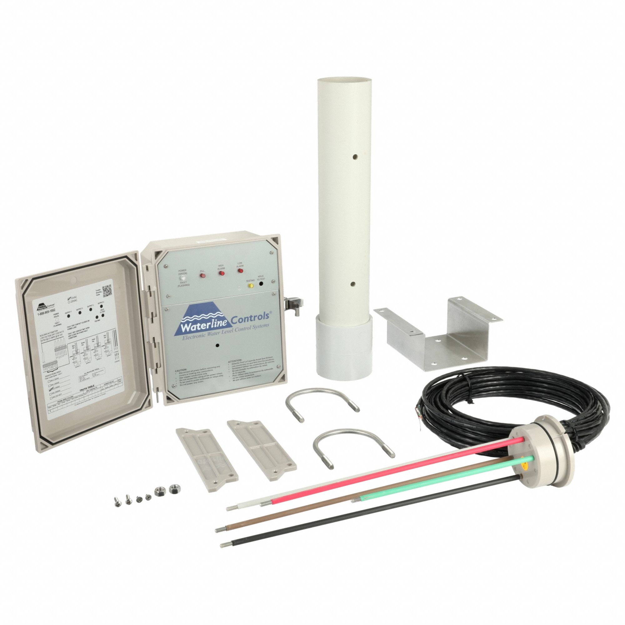 Water Level Control: 120V AC, Fill/High Alarm/Low Alarm, 3 Power Relays, 30 A – DPDT, 4 Dry Contacts