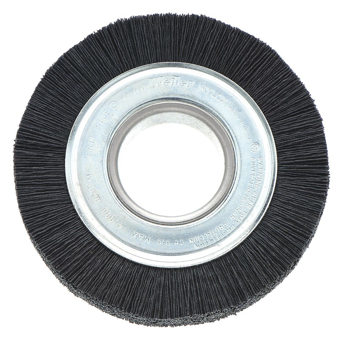 WIRE WHEEL BRUSH,ARBOR,8 IN.,7/8 IN. W