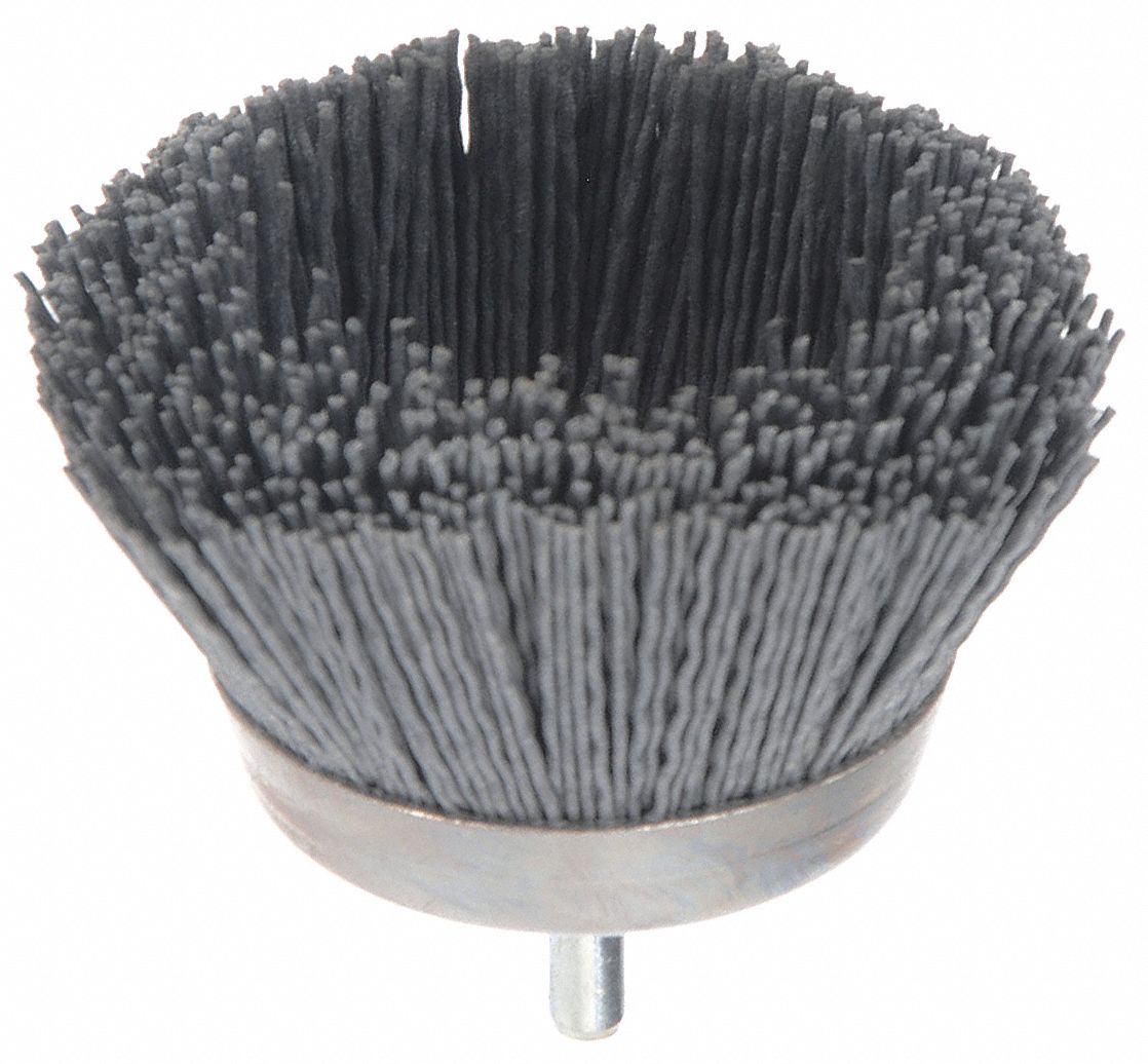 Weiler 2 34 In Crimped Wire Cup Brush Shank Mounting 0035 In Wire Dia 1 14 In Bristle Trim 5570