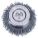 CUP BRUSH, CRIMPED ABRASIVE NYLON, 2¾ IN BRUSH DIAMETER, ¼ IN SHANK, 0.035 IN FILL DIAMETER
