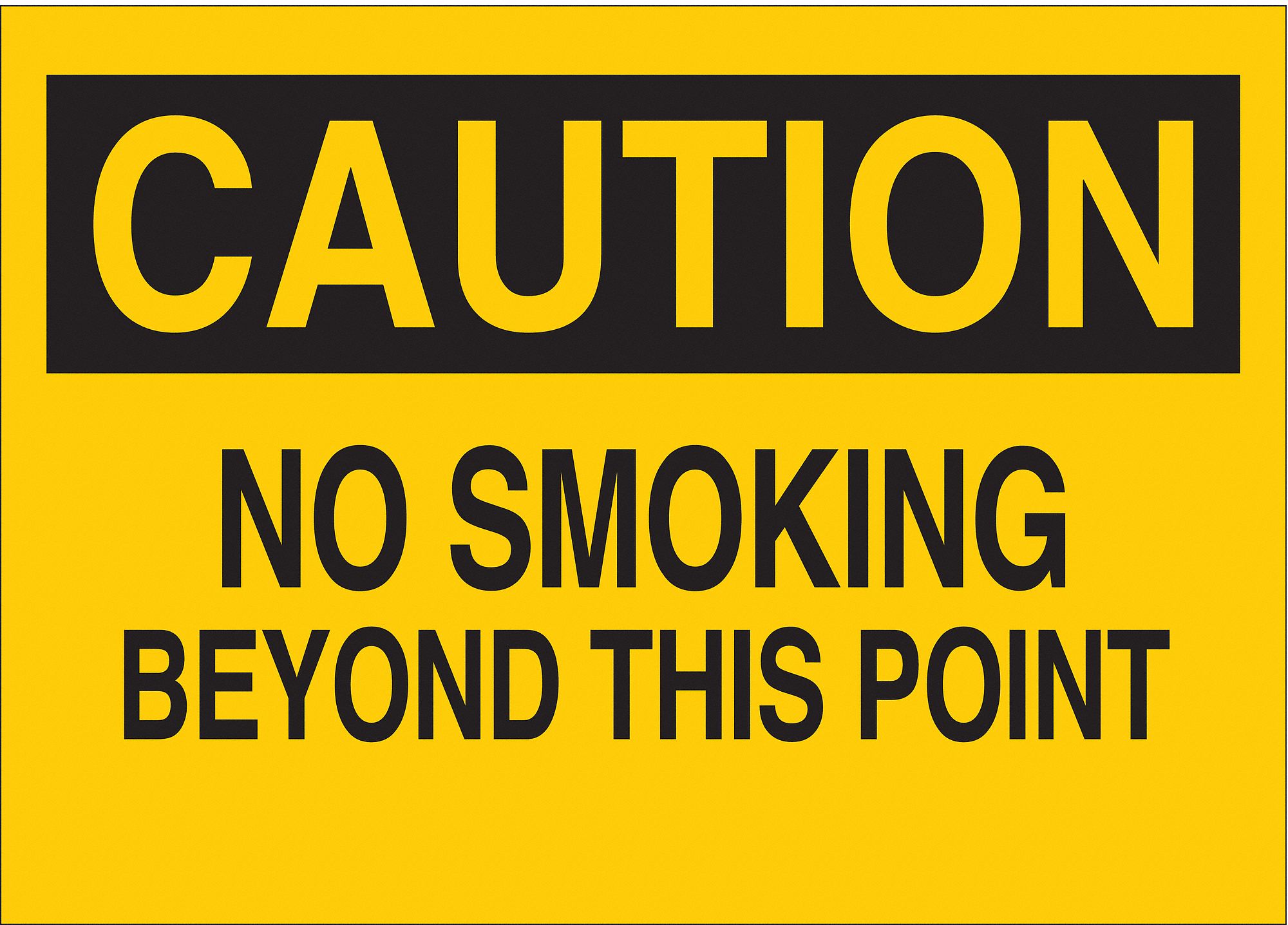 5GX10 - Caution No Smoking Sign 10 x 14In BK/YEL