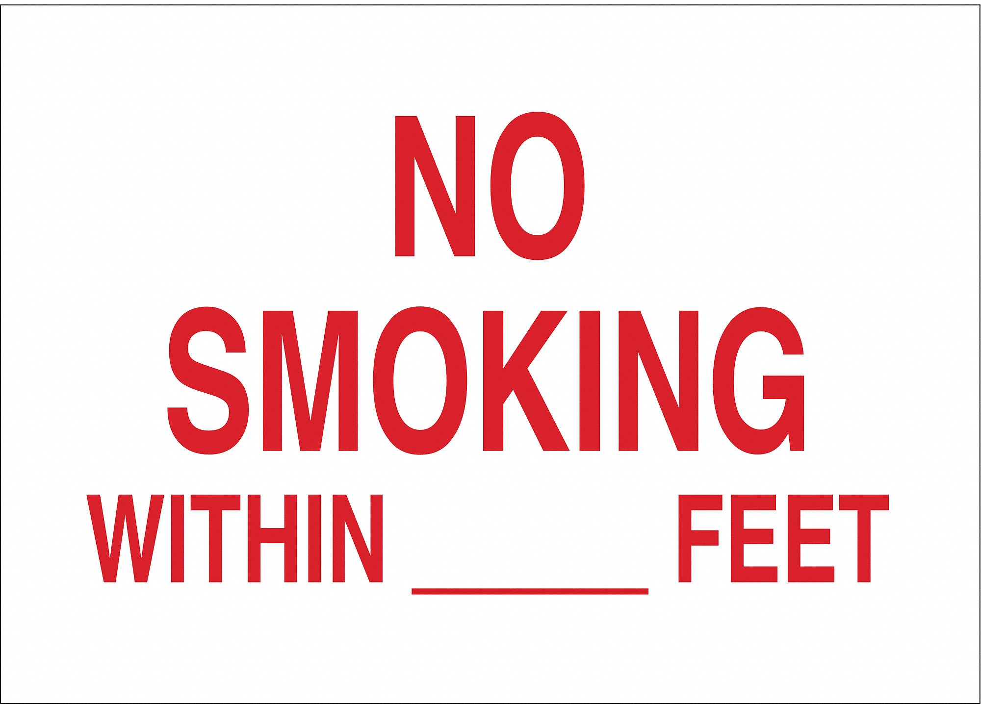 NO SMOKING SIGN, POLYESTER, ADHESIVE MOUNT, NOT RETROREFLECTIVE, 0.01 IN THICK, NO HEADER, 10 X 7 IN