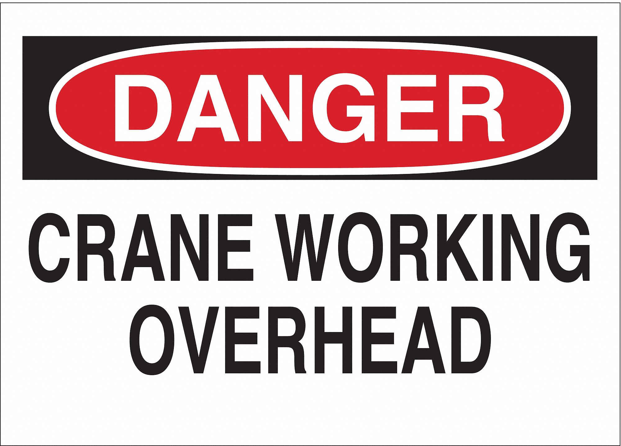 DANGER SIGN, MOUNTING HOLES, NOT RETROREFLECTIVE, 0.035 IN THICK, RECTANGLE, ENGLISH, 14 X 10 IN