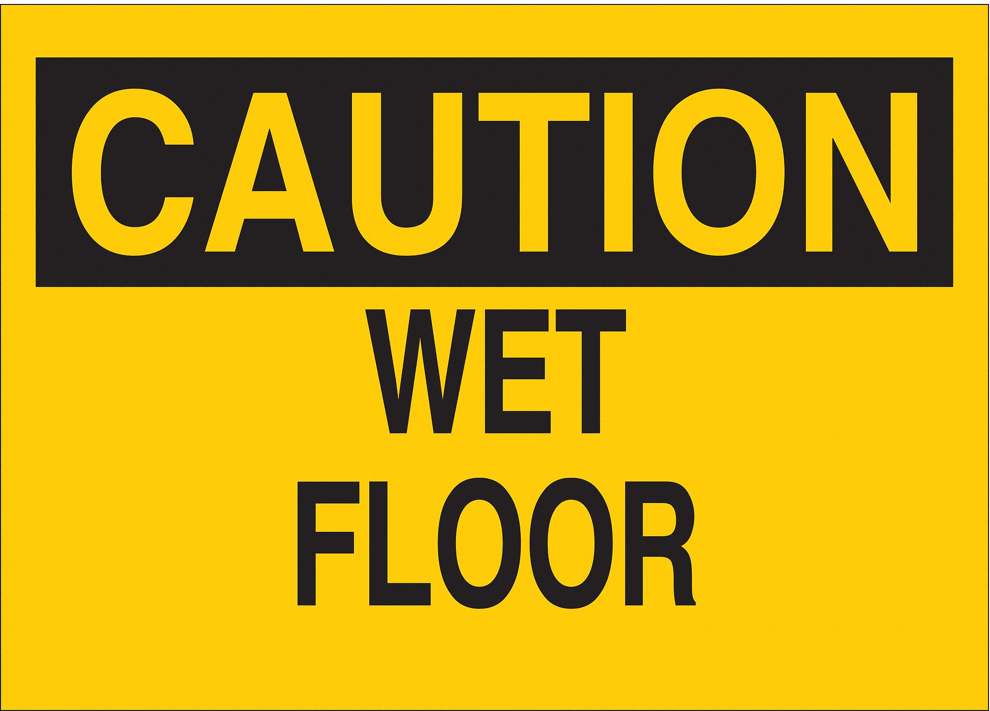 CAUTION SIGN, ALUMINUM, 14 IN WIDTH, 10 IN HEIGHT, YELLOW