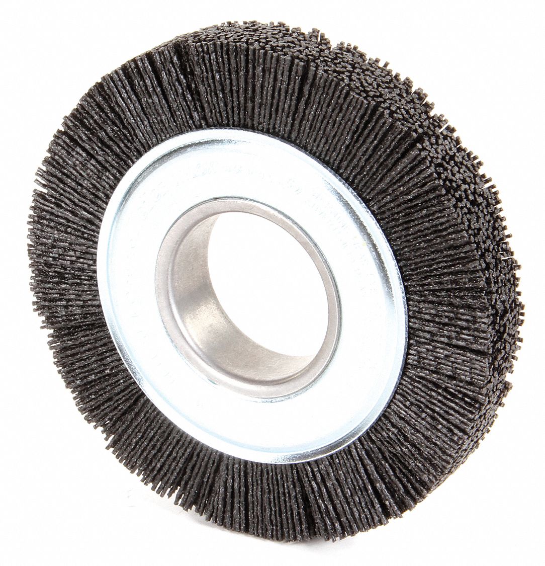 WEILER 6 in Crimped Wire Wheel Brush, Arbor Hole Mounting, 0.055 in Wire Dia., 1 in Bristle Trim