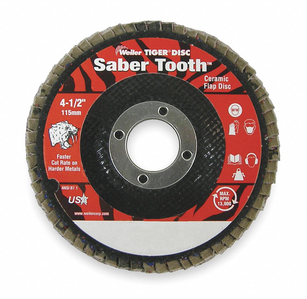 Arbor Mount Flap Disc, 4-1/2in, 60, Med.