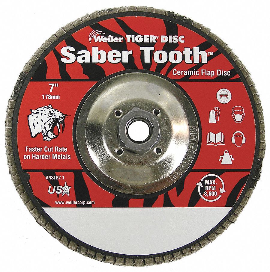 Arbor Mount Flap Disc, 7in, 36, ExtraCoarse