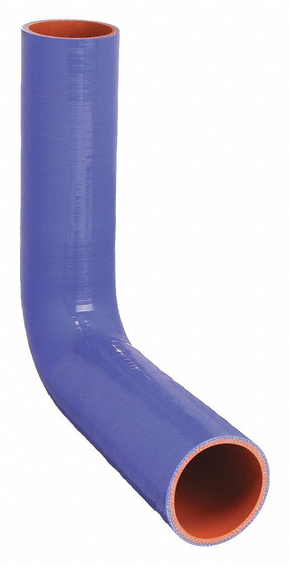 Coolant Elbow: 2 1/2 in Hose Inside Dia., Blue, 9.8 in Hose Lg