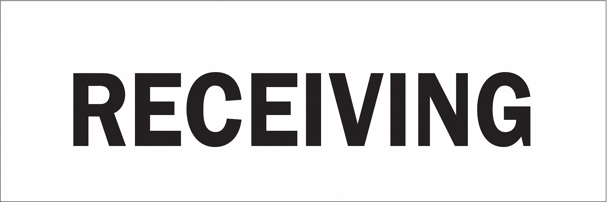 FACILITY SIGN, PLASTIC, 14 IN WIDTH, 10 IN HEIGHT, WHITE, WITH MOUNTING HOLES