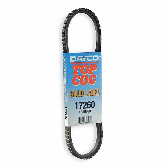 DAYCO Automotive V-Belt: 13A1065, 42 in Outside Lg, 0.53 in Top Wd