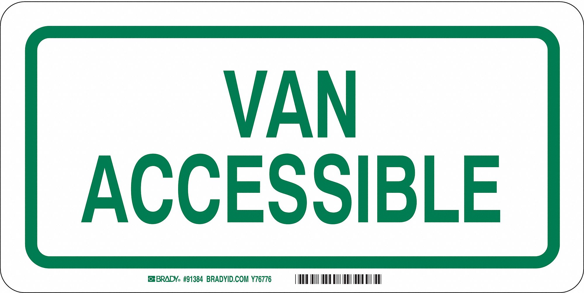 Handicapped Parking Sign, 6" x 12"