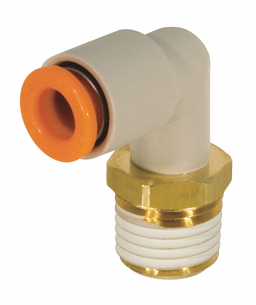 Details about   5pcs Push In 1/2" X NPT 1/2" Male Elbow Extended Air Connector Tube  Fitting