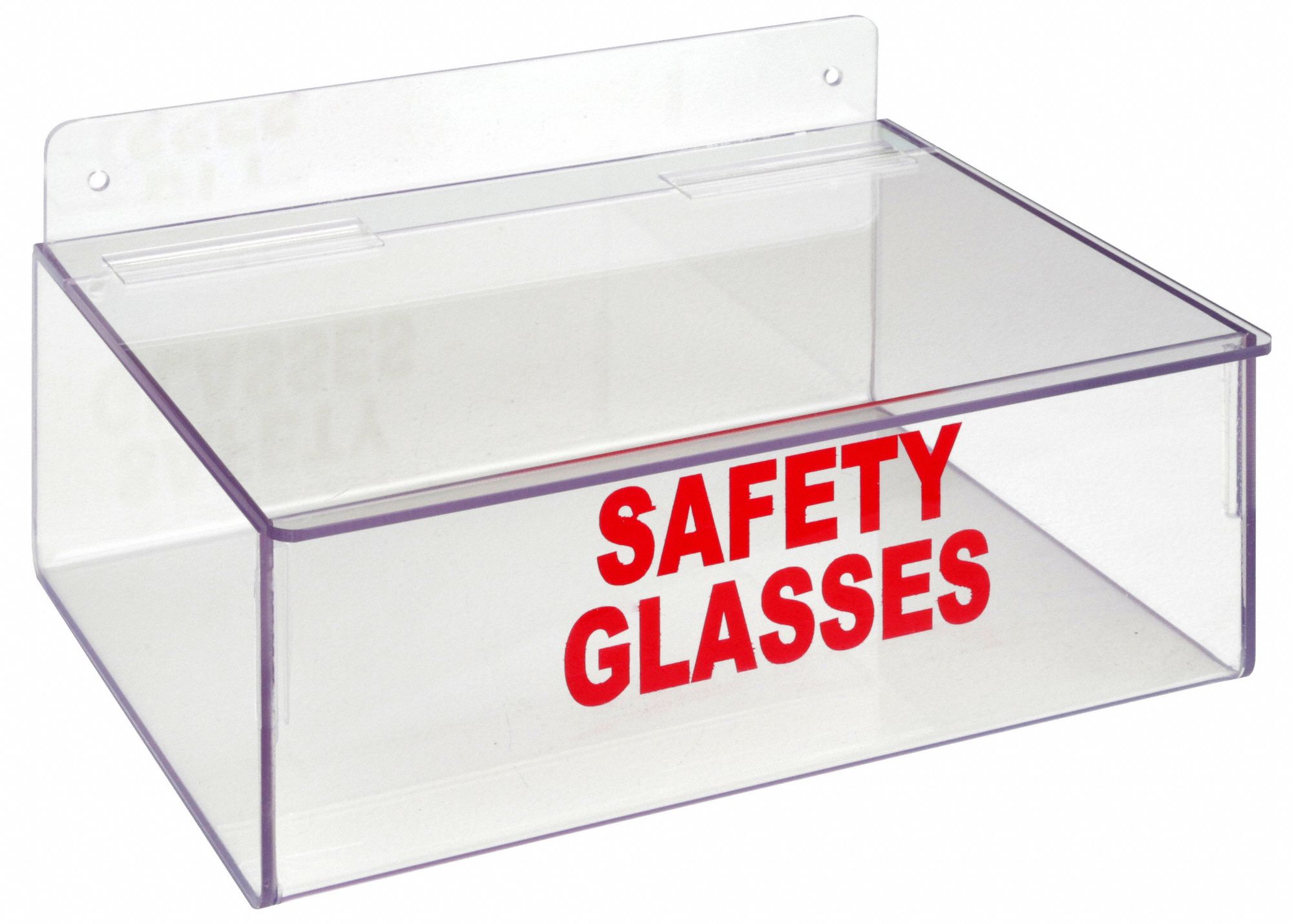 PROTECTIVE EYEWEAR DISPENSER, TRAY, HORIZONTAL, PETG, CLEAR, 9 X 4 5/8 X 6¾ IN, 6 PAIRS