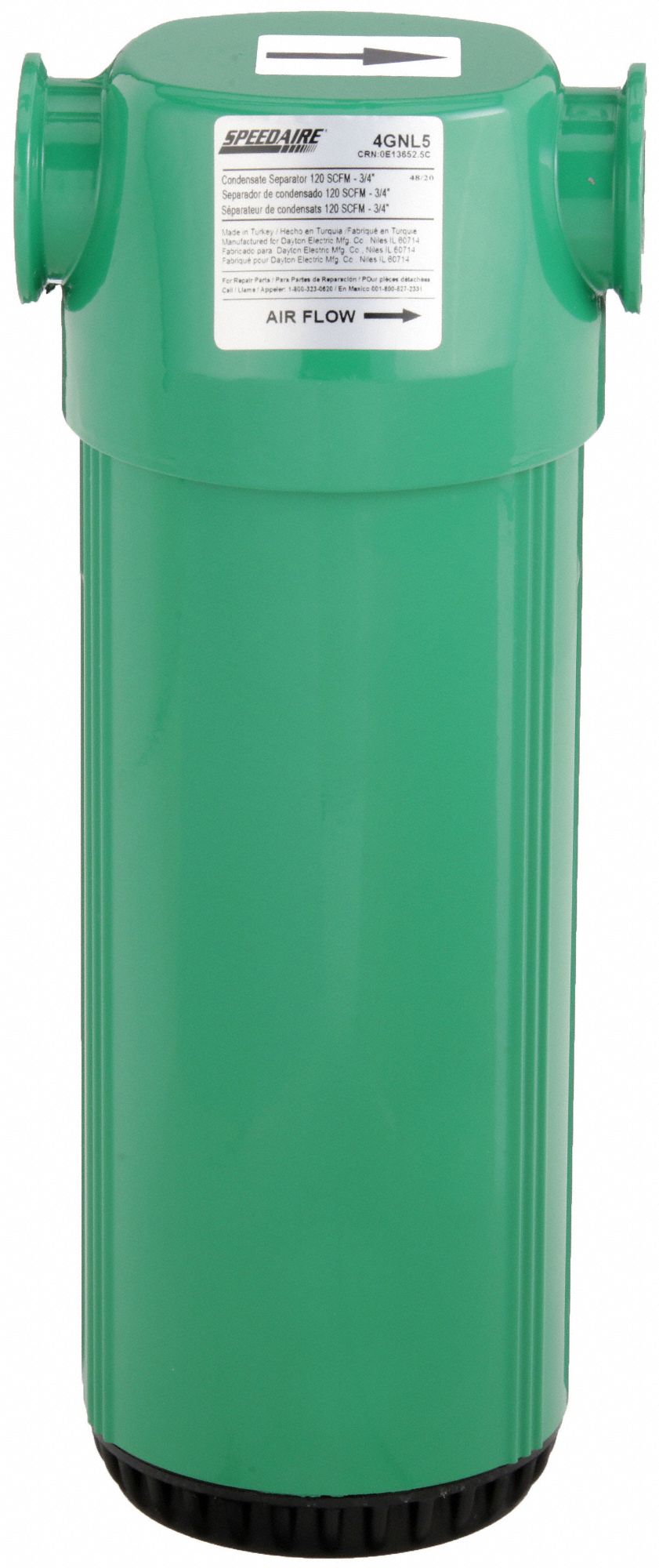 SPEEDAIRE Pneumatic Condensate Separator 3/4 in NPT, 150 cfm, 235 psi