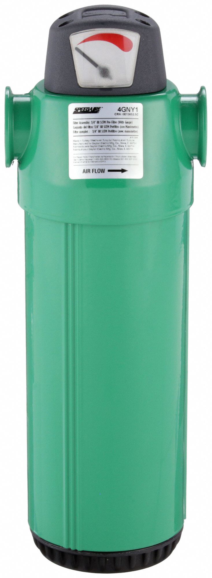 SPEEDAIRE, 5 micron, 3/4 in NPT, Compressed Air Filter 4GNY14GNY1