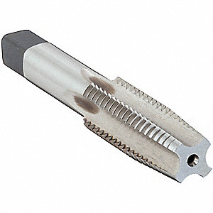 STRAIGHT FLUTE TAP, ½"-20 THREAD, 1 21/32 IN THREAD L, 3⅜ IN LENGTH, TAPER