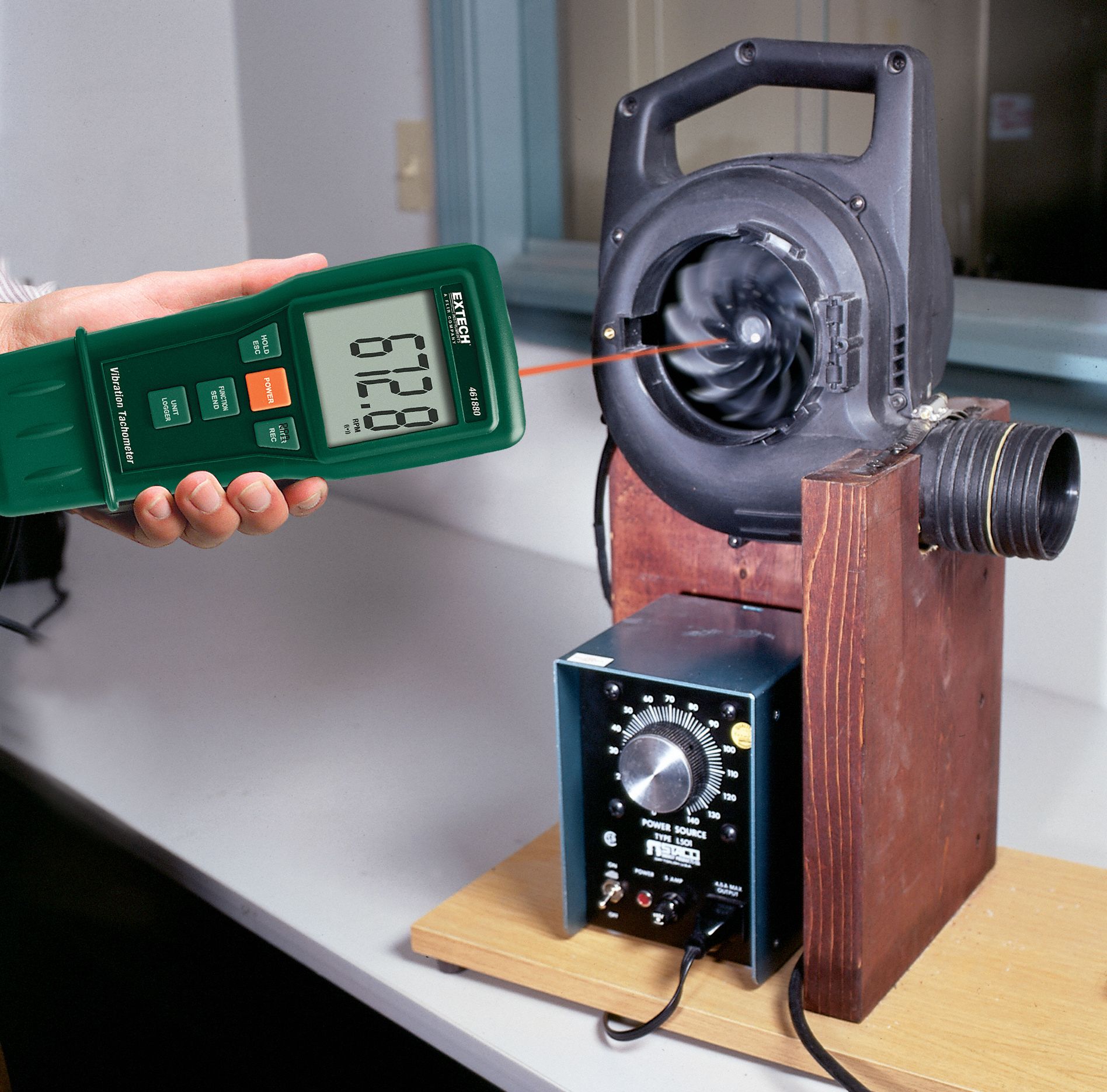 EXTECH Laser Tachometer, 0.5 to 19, 999 rpm 4GRC3461880NIST Grainger