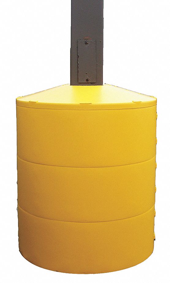 4GRG8 - D5673 Pole Cover 3 Ring 4In Round Yellow
