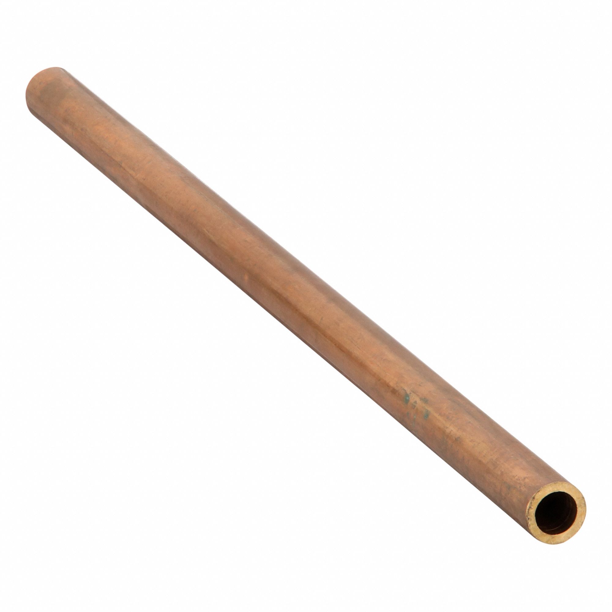Pipe: Red Brass, 1/4 in Nominal Pipe Size, 12 in Overall Lg, Unthreaded, Schedule 40