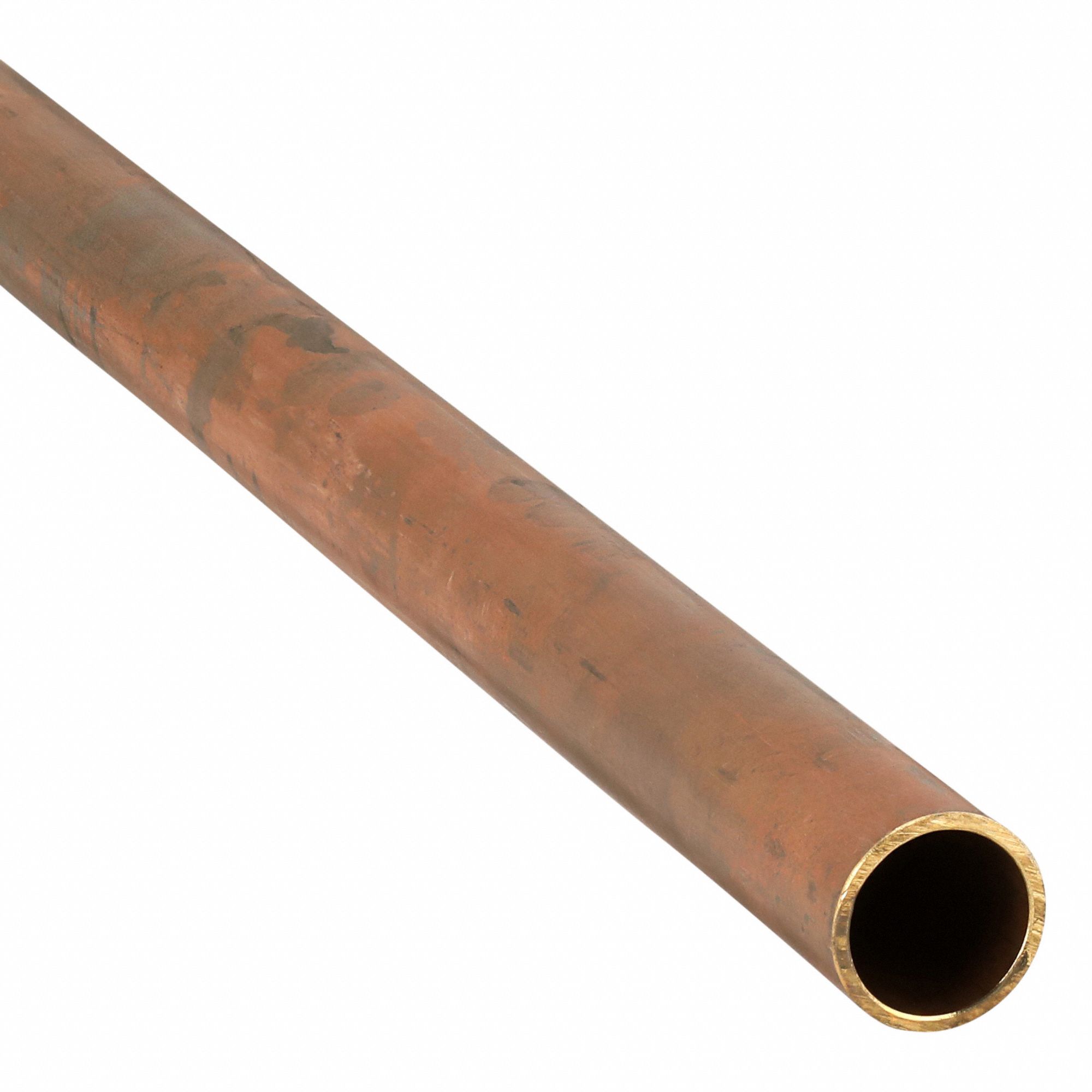 Pipe: Red Brass, 1 1/2 in Nominal Pipe Size, 3 ft Overall Lg, Unthreaded, Schedule 40