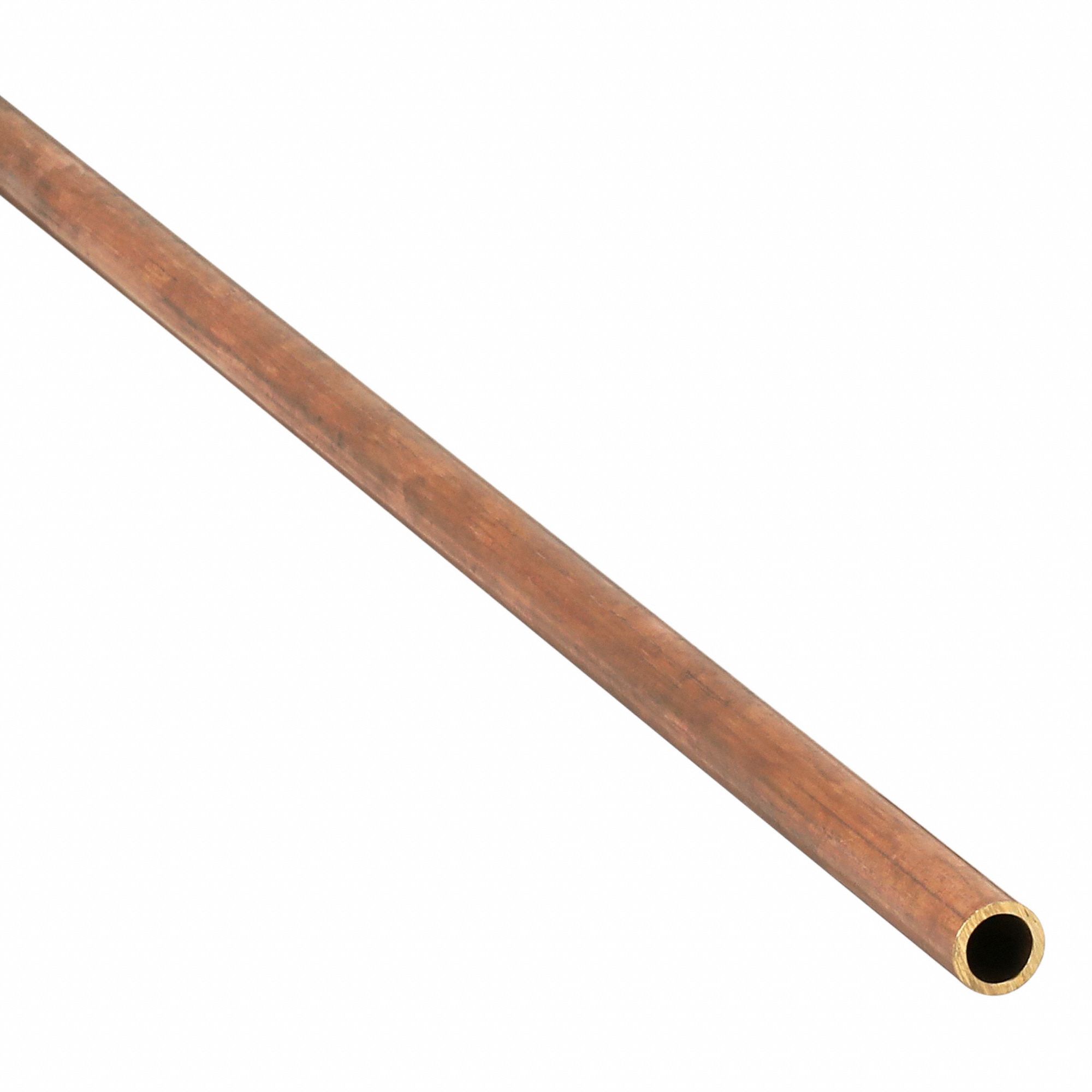 PIPE: RED BRASS, ⅜ IN NOMINAL PIPE SIZE, 6 FT L, UNTHREADED, SCHEDULE 40