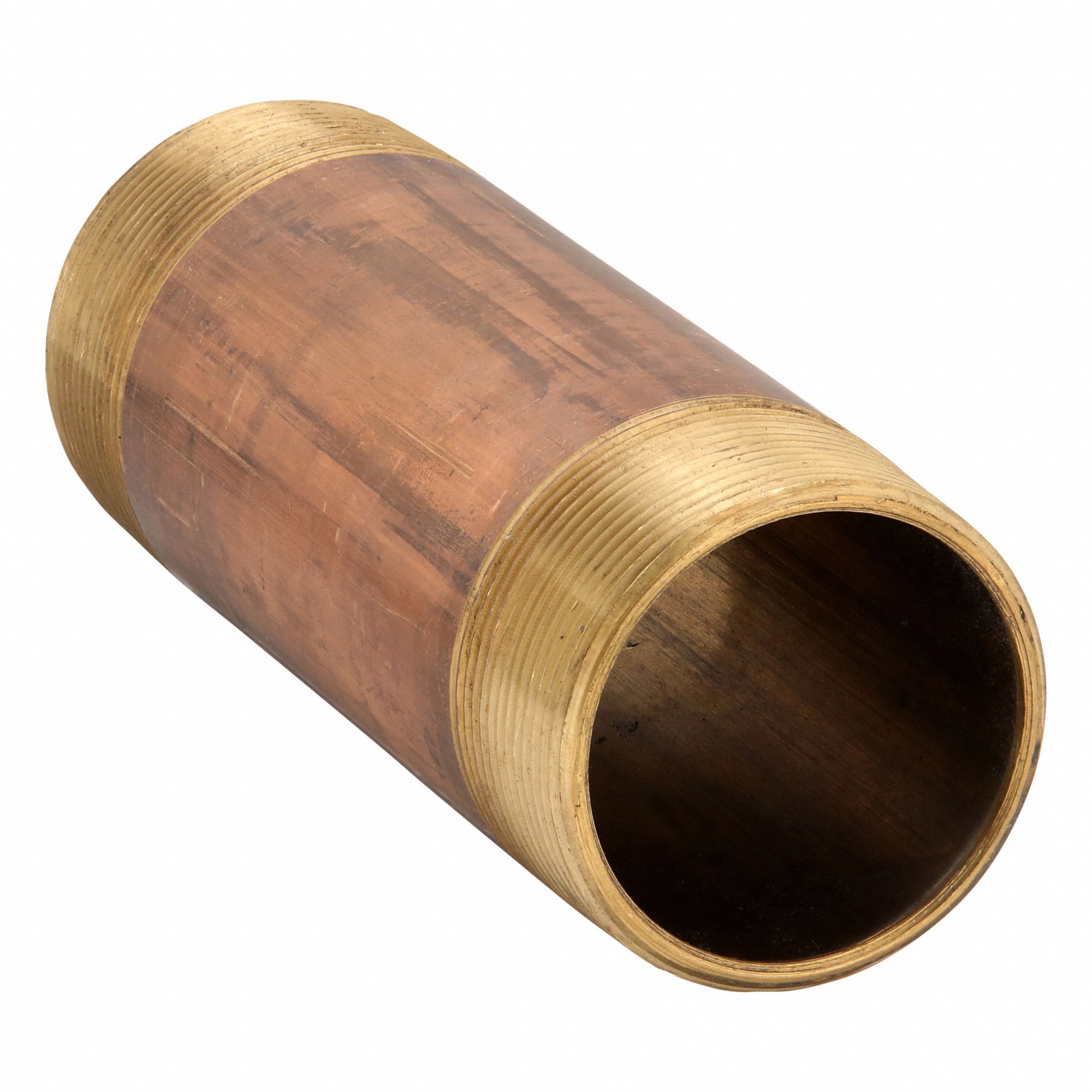 NIPPLE: RED BRASS, 3 IN NOMINAL PIPE SIZE, 9 IN L, BOTH ENDS THREADED, SCHEDULE 40