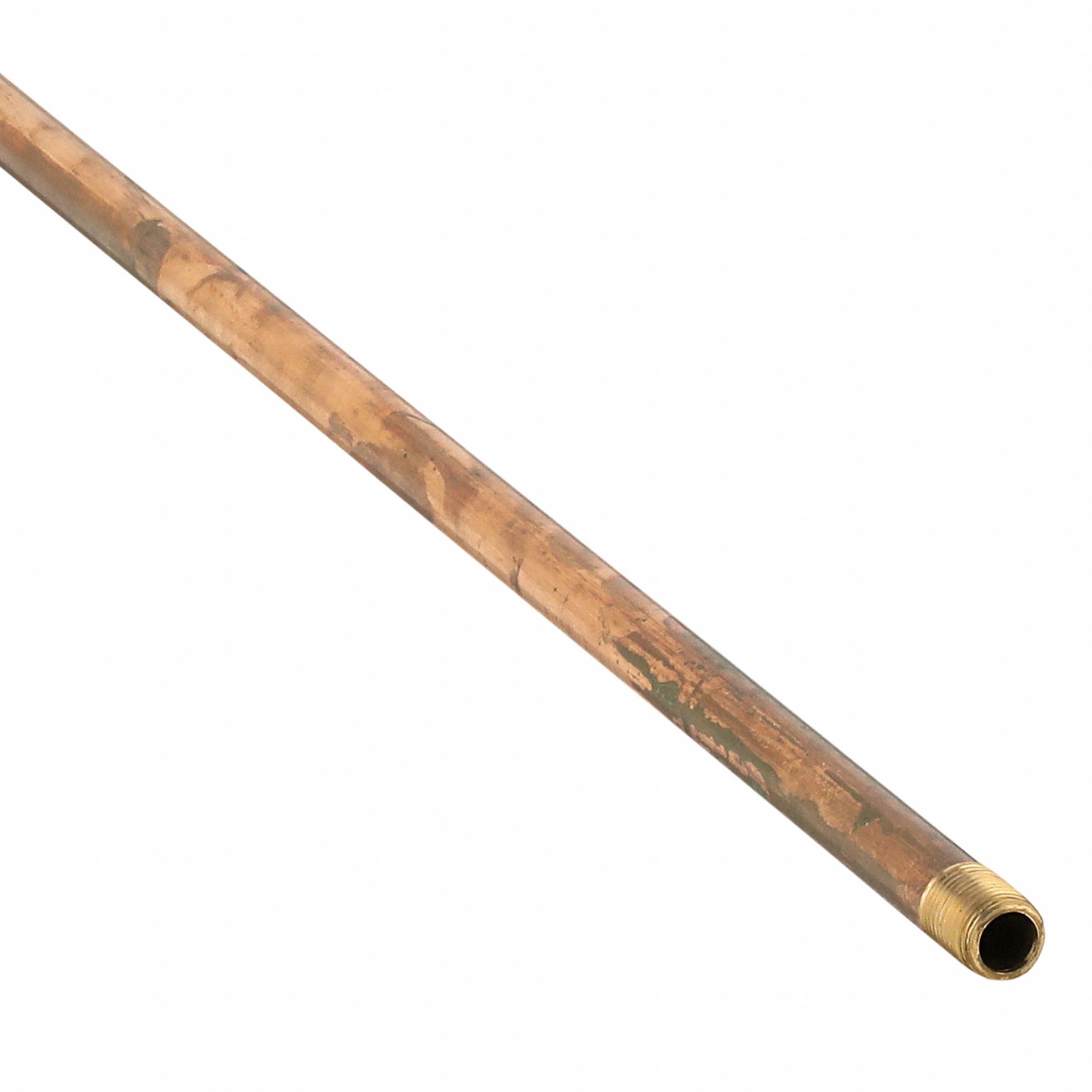 Pipe: Red Brass, 1/4 in Nominal Pipe Size, 3 ft Overall Lg, Threaded on Both Ends, Schedule 40
