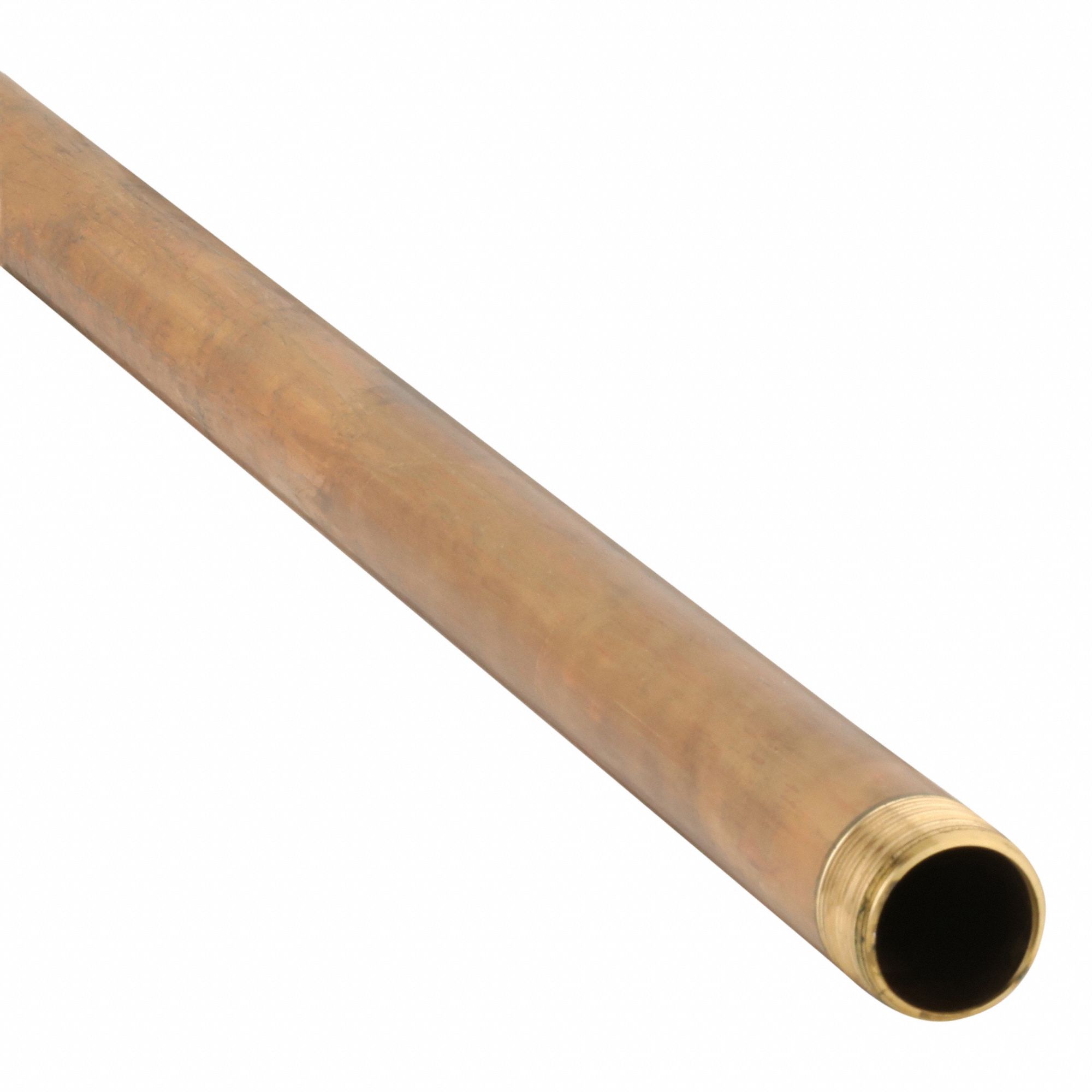 Pipe: Red Brass, 1 1/2 in Nominal Pipe Size, 6 ft Overall Lg, Threaded on Both Ends, Schedule 40
