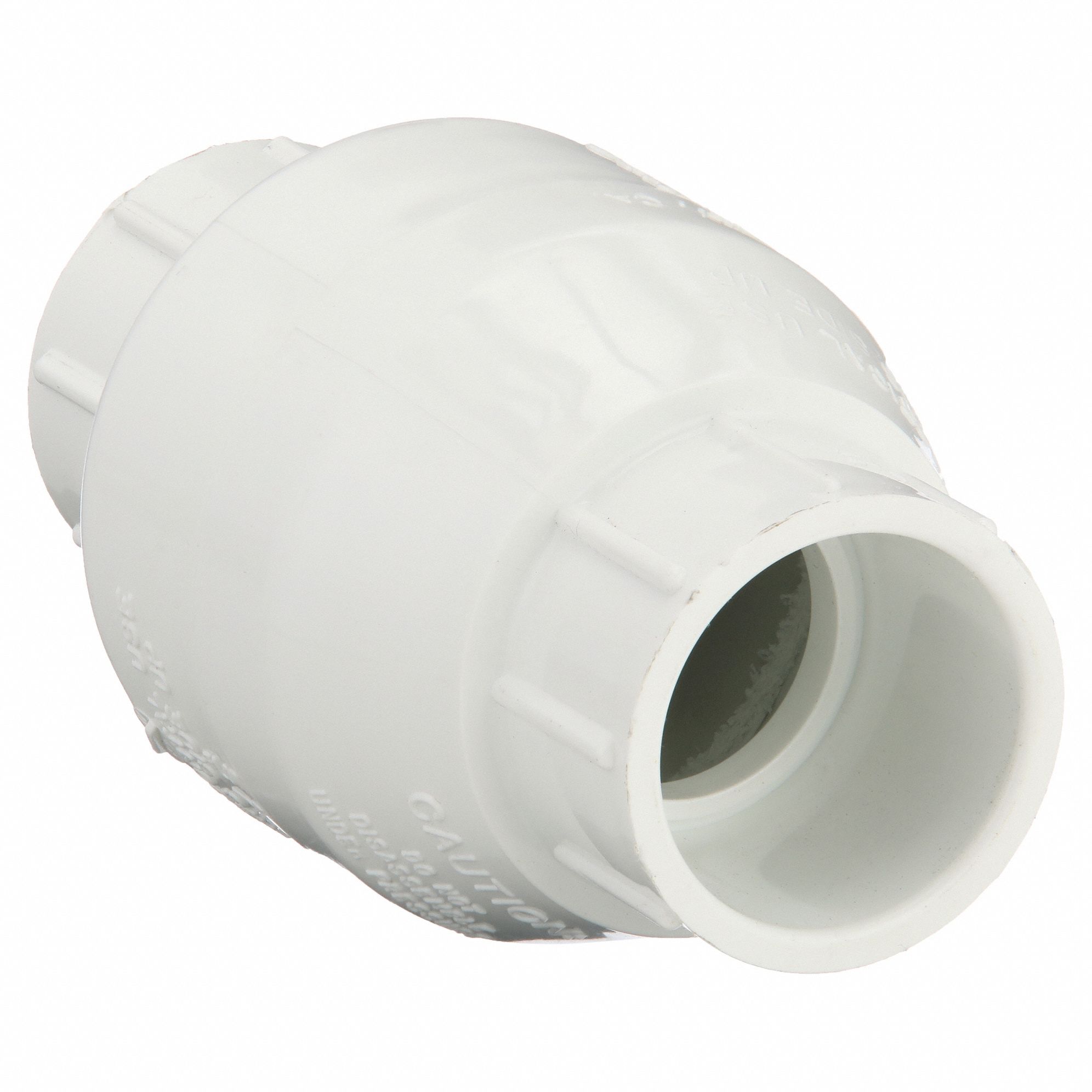 Swing Check Valve: Swing, Inline Valve Body, 1 1/4 in Pipe Size, IPS x IPS, PVC, 14°F to 140°F