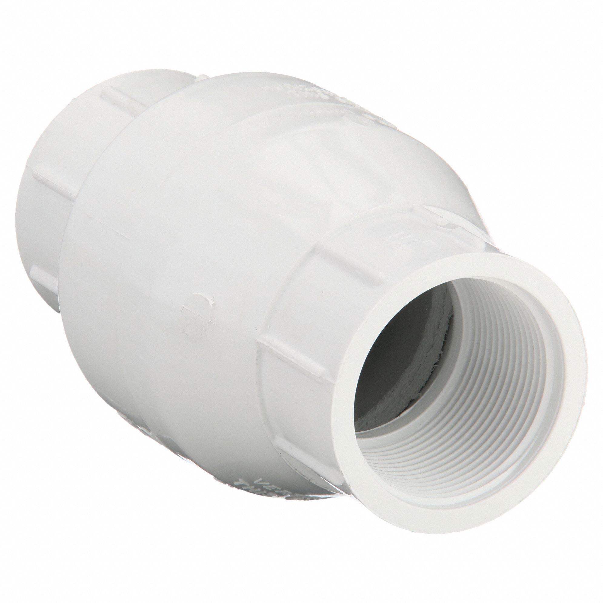 SWING CHECK VALVE, SWING, INLINE VALVE BODY, 1½ IN PIPE, FIP X FIP, PVC, 14 °  F TO 140 °  F