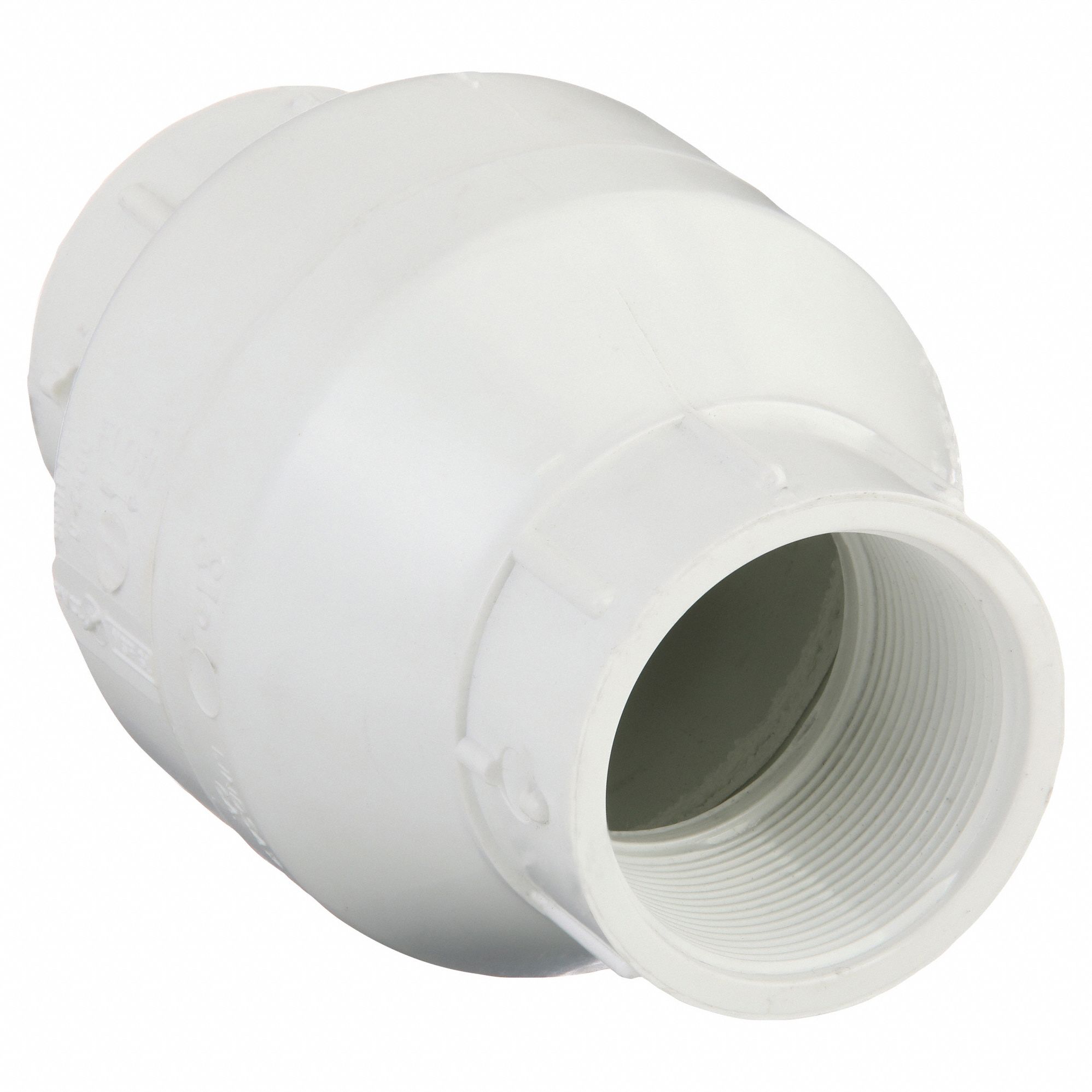 Swing Check Valve: Swing, Inline Valve Body, 2 in Pipe Size, FIP x FIP, PVC, 78.44 gpm Flow Rate