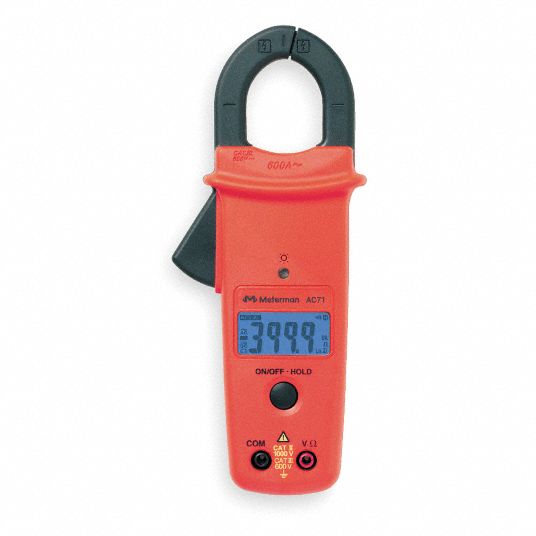 Digital Clamp On Ammeter, 1.2 in (30 mm) Jaw Capacity, CAT IV 600V, CAT