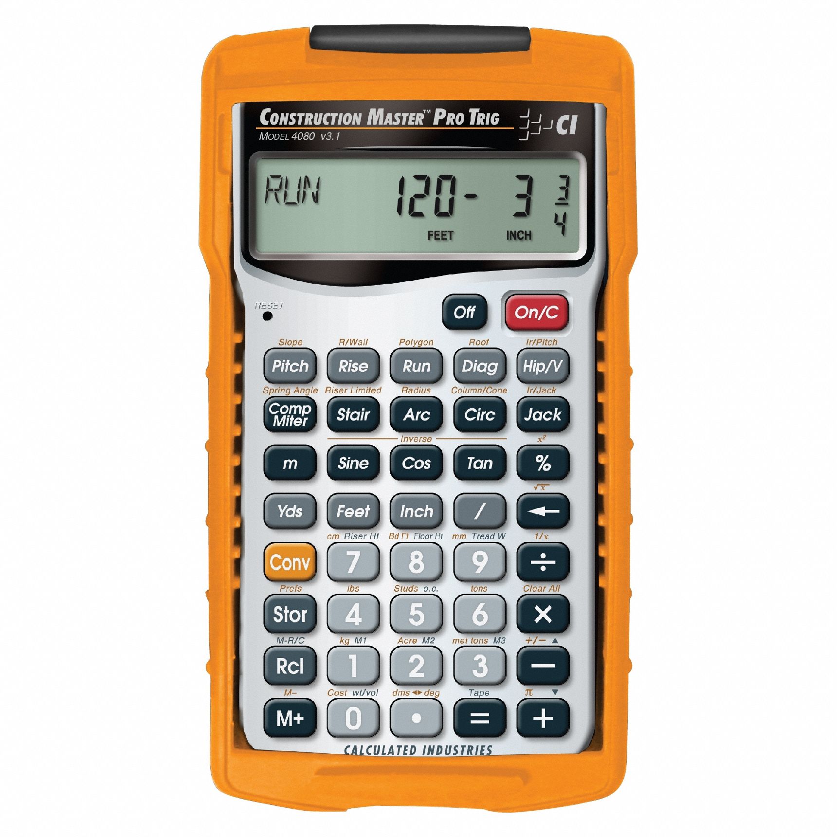 Construction Calculator: LCD Display, (2) LR44/A76 1.5V Batteries Powered