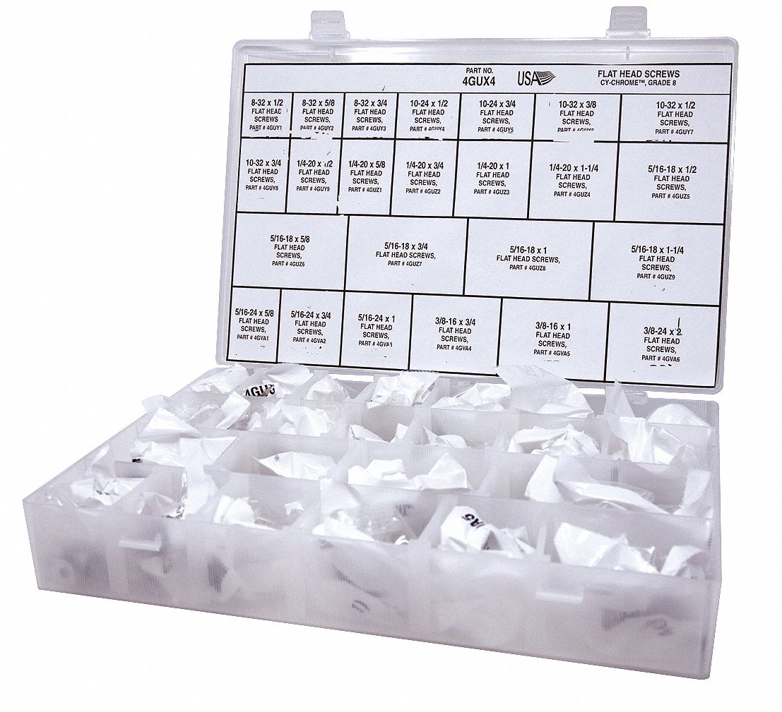 FlatHeadScrewAssort In ChromePltd 120pcs