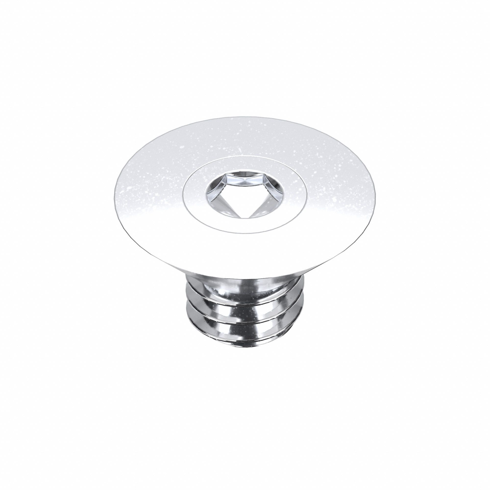 Socket Flat Head Screw: 1/4"-20 Thread Size, 1/2 in Lg, Flat, Chrome Plated, Alloy Steel, 5 PK