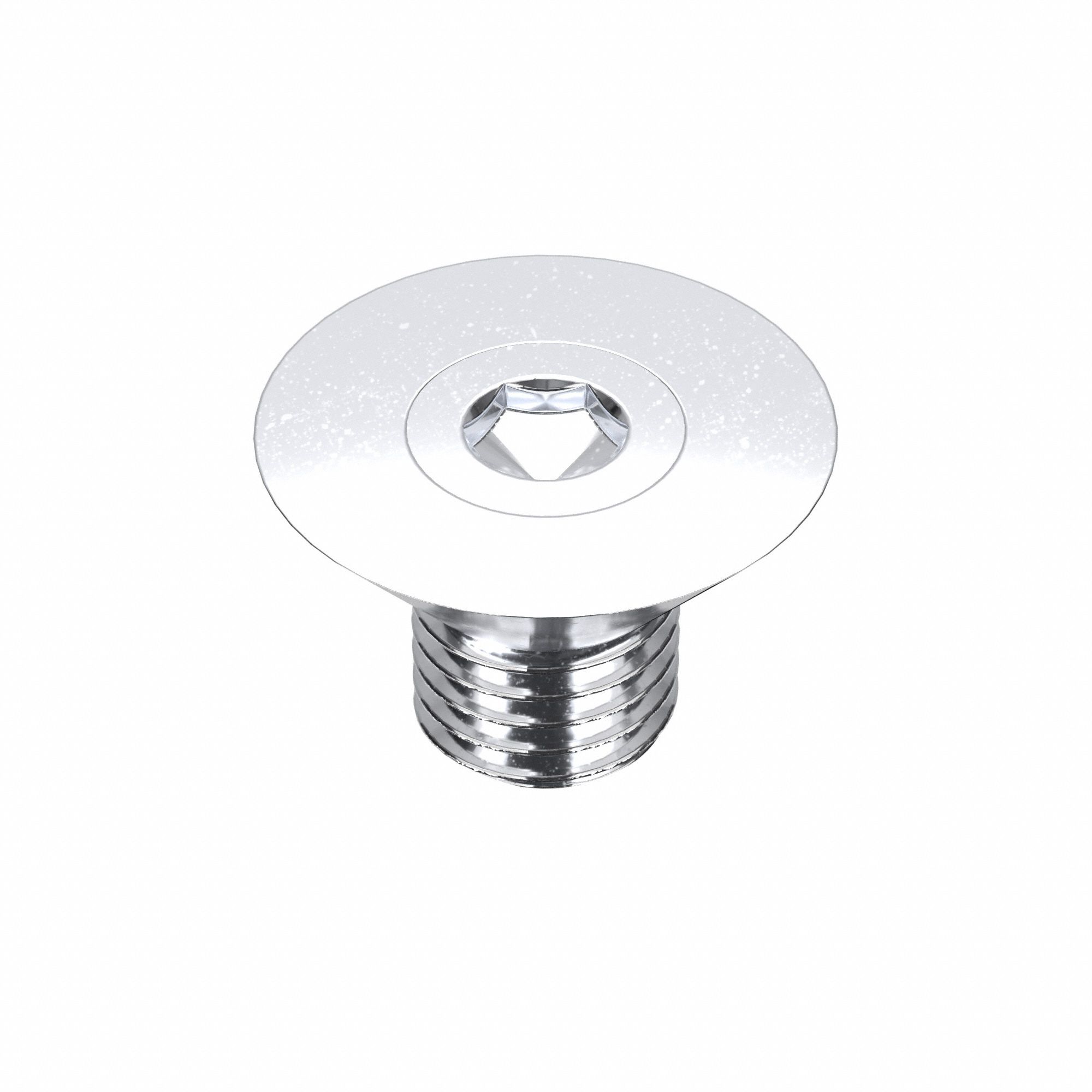 Socket Flat Head Screw: 5/16"-24 Thread Size, 5/8 in Lg, Flat, Chrome Plated, Alloy Steel, 5 PK