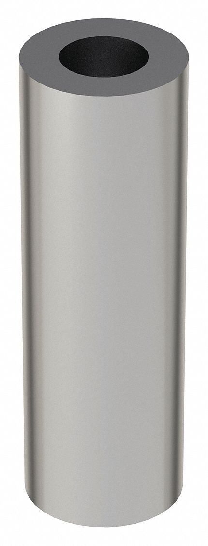 Spacer: For 1/2 in Screw Size, Steel, Chrome Plated, 3 in Overall Lg, 0.53 in Inside Dia, 5 PK