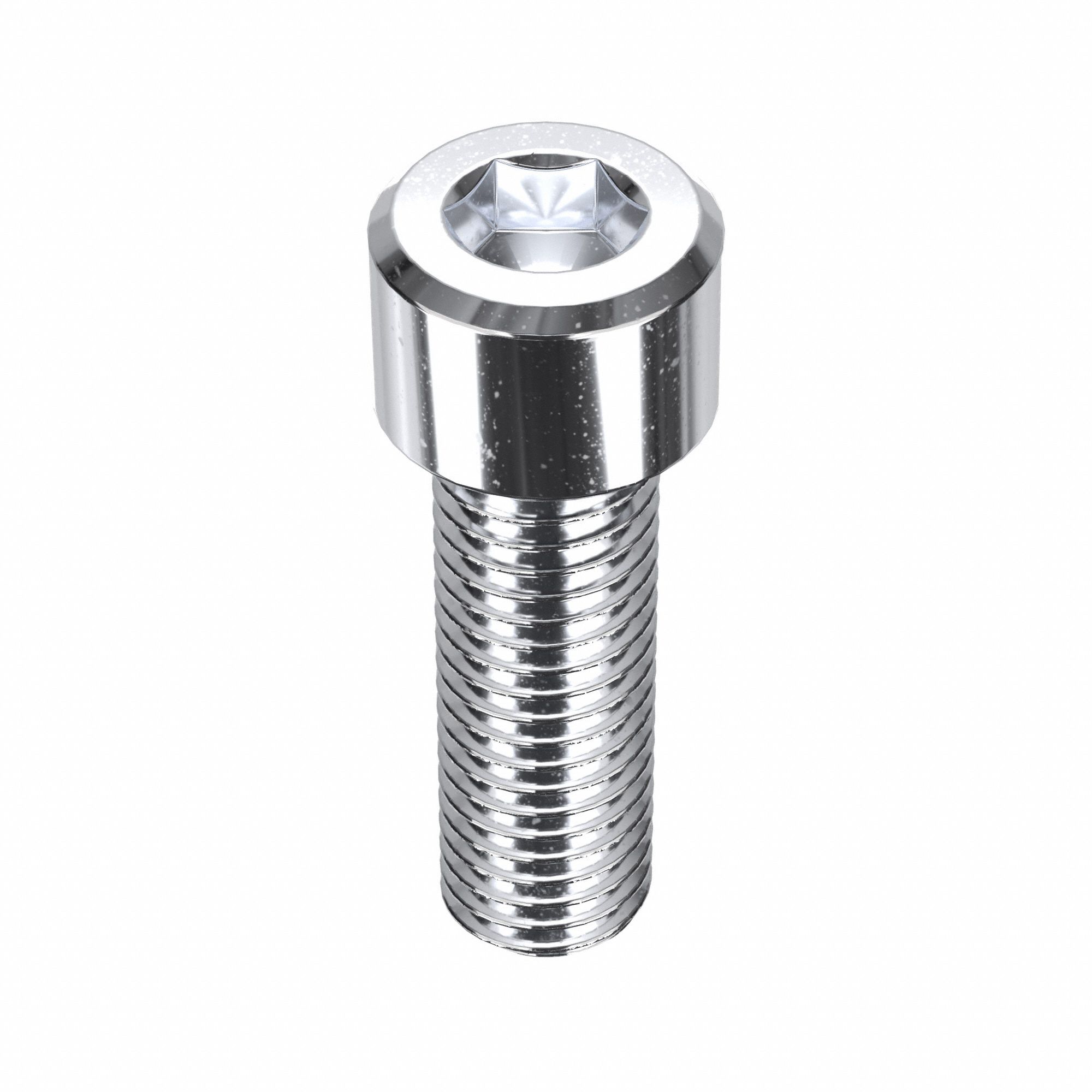 Socket Head Cap Screw: 1/4"-28 Thread Size, 3/4 in Lg, Std, Chrome Plated, Alloy Steel, 5 PK