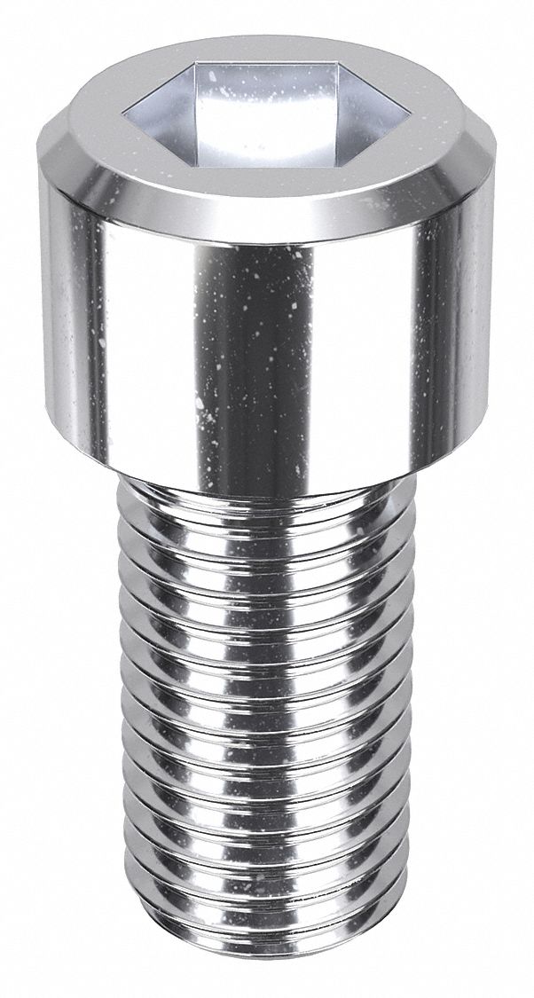Socket Head Cap Screw: 5/16"-24 Thread Size, 5/8 in Lg, Std, Chrome Plated, Alloy Steel, 5 PK