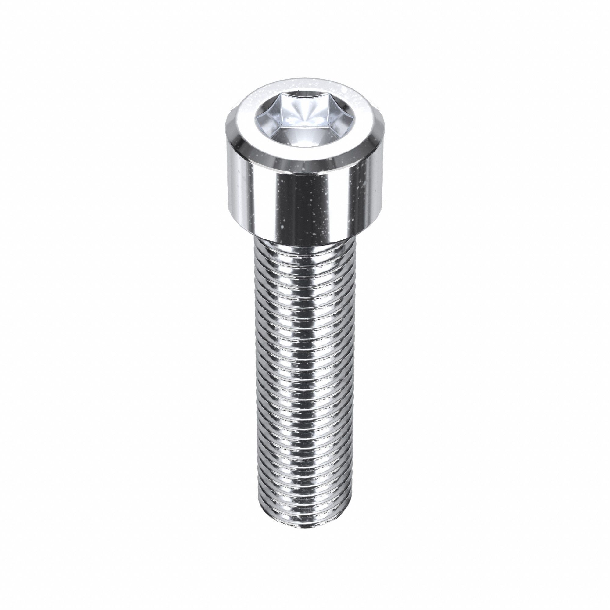Socket Head Cap Screw: 5/16"-24 Thread Size, 1 1/4 in Lg, Std, Chrome Plated, Alloy Steel, 5 PK