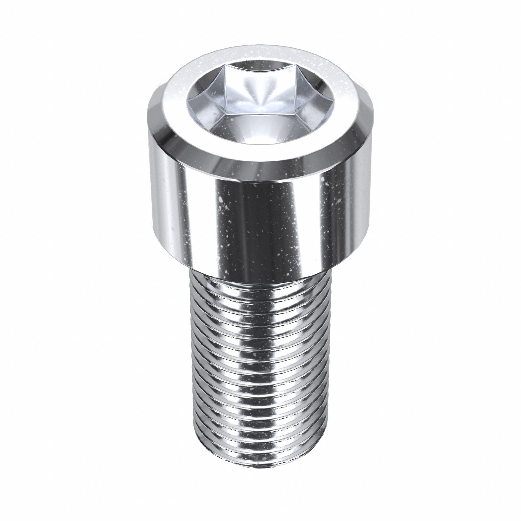 Socket Head Cap Screw: 3/8"-24 Thread Size, 3/4 in Lg, Std, Chrome Plated, Alloy Steel, 5 PK
