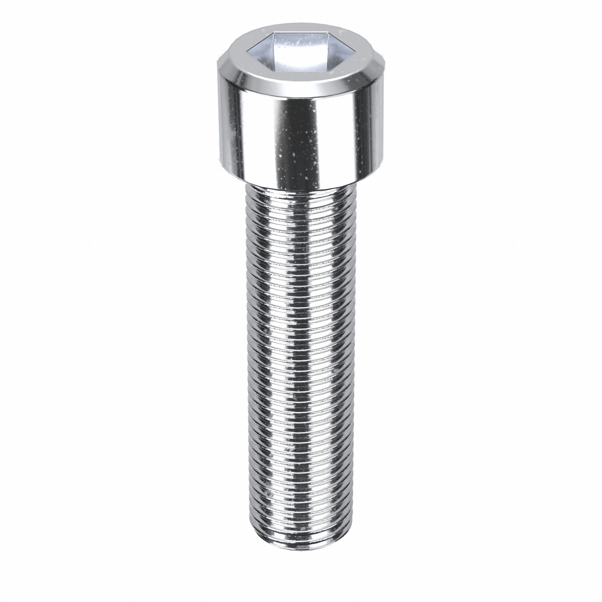 Socket Head Cap Screw: 3/8"-24 Thread Size, 1 1/2 in Lg, Std, Chrome Plated, Alloy Steel, 5 PK