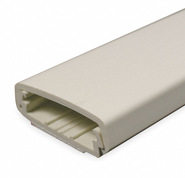 Raceway: 2300, 2 1/4 in Wd, 11/16 in Ht, 60 in Lg, Ivory