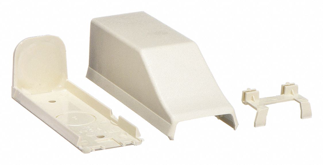 Entrance End: 800, 1 1/4 in Wd, 1/2 in Ht, Plastic, Ivory