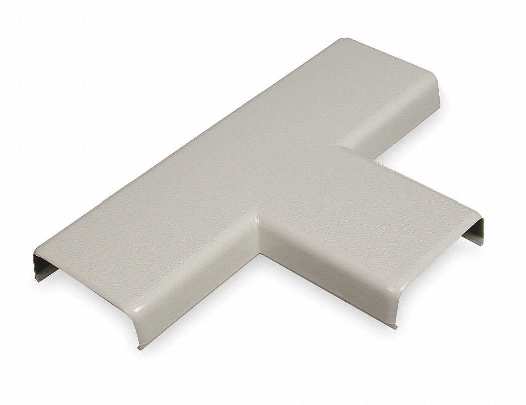 Tee: 800, 1 1/4 in Wd, 1/2 in Ht, Plastic, Ivory