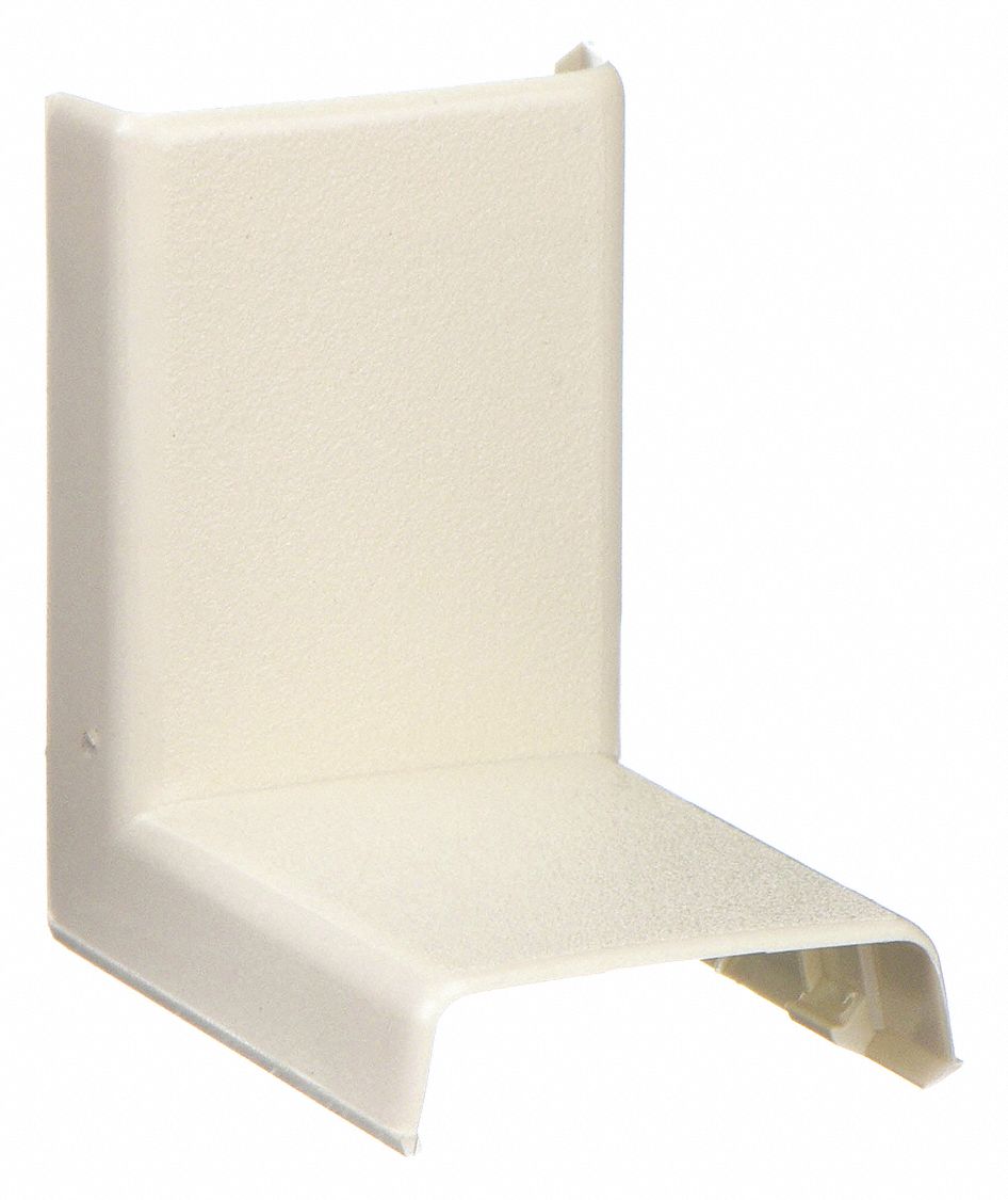 Internal Elbow: 800, 1 1/4 in Wd, 1/2 in Ht, Plastic, Ivory