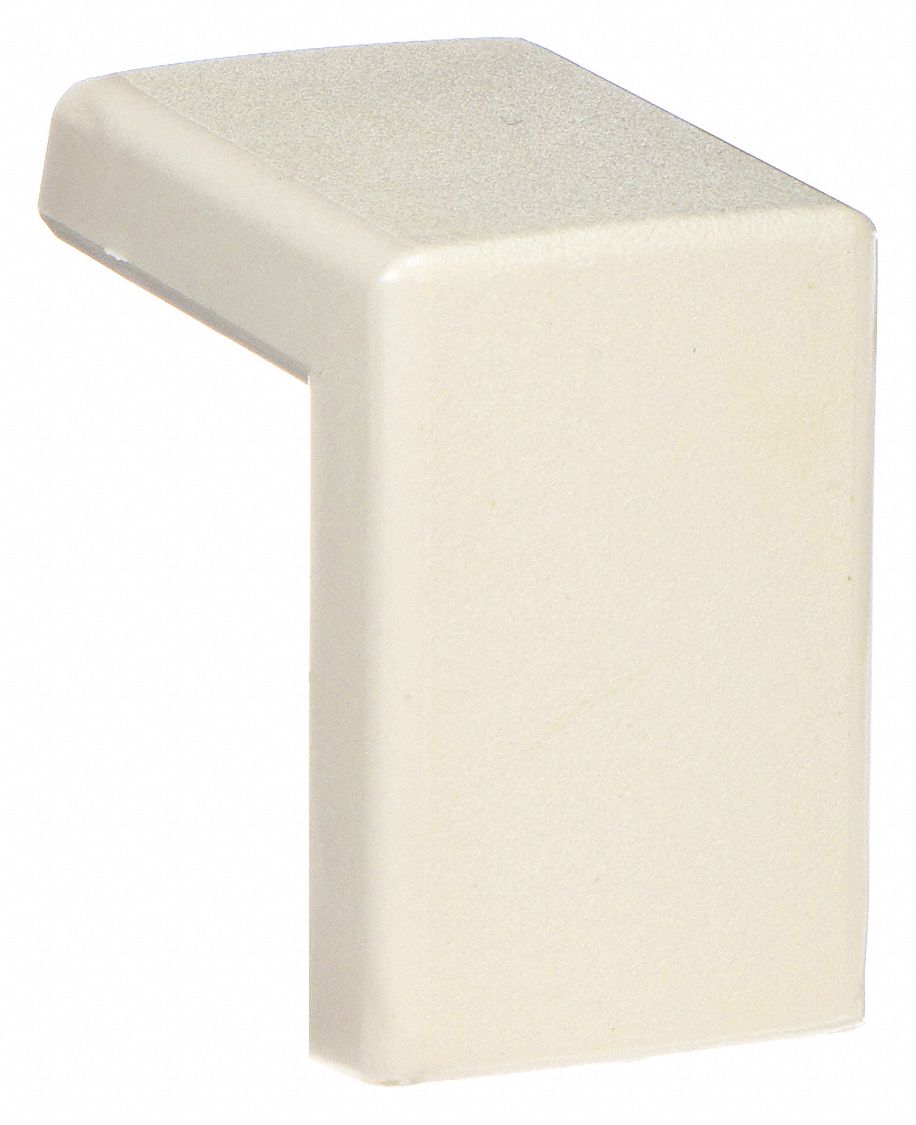 External Elbow: 800, 1 1/4 in Wd, 1/2 in Ht, Plastic, Ivory